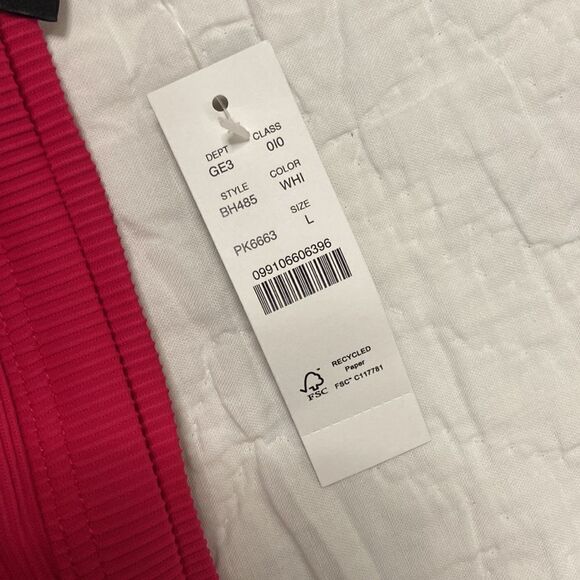 NWT J.Crew Ribbed-trim hipster full-coverage bikini bottom in Fuchsia size L - Picture 7 of 8